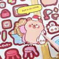 Cute Kawaii Capybara Toy Capybara Handmade Scene Sticker Book Repeatable Paste Cartoon Magnetic Quiet Book.