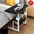 Double Layer Laptop Table Height Adjustable Movable Laptop Desk With Storage Shelf Lazy Sofa Corner Lift Computer Desk Table 2 Layers.