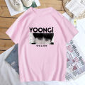 Agust D Tshirt Cotton Short Sleeve Graphic Yoongi T Shirts Korean Fashion Streetwear Women Suga Manga Tee Shirt Kpop Summer Tops. 