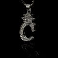Fashion Luxury Charm Alloy Zircon A-Z Crown Alphabet Pendant Chain Necklace Punk HipHop Woman Man Initial Name Jewelry Gifts Hot.