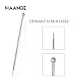 MAANGE 4 Pcs Set Stainless Steel Extractor Blackhead Remover Needles Acne Pimple Blemish Bron Stick. 