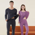 Sunnyheart Underwear Top Pants Long Sleeve Traceless Warmth Thermal Underwear Set. 