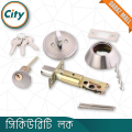 Deadbolt Security Lock One Side Key One Side Knob Door Lock Silver. 