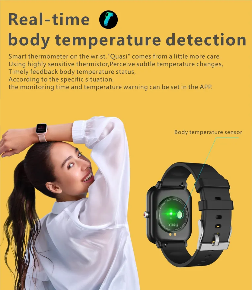 LIGE New Q9 Pro Smart Watch Body Temperature Monitor Music Control Sports Waterproof Smart Watch for Men Women Smartwatch 2024 Daraz .bd