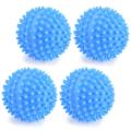 4 x Dryer Balls Blue PVC Reusable Laundry Washing Drying Fabric Ball. 