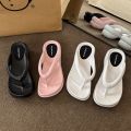 Flip Flops for Women2023Summer Wear Thick Bottom Height Increasing Non-Slip Non-Stinky Feet Sandals Simple Soft Bottom Casual Beach Shoes. 