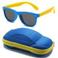 Baby Silicone Sunglasses with Glasses Box Boys Girls Outdoor Goggles Sun Glasses AC Lens Safety Glasses and Cases Gift for Kids.