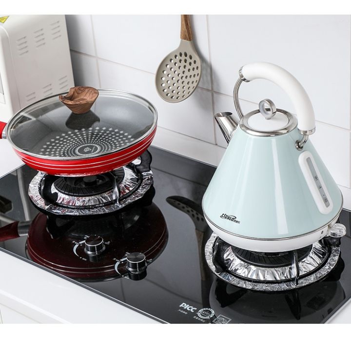 10%20Pcs/Set%20Stove%20Protector%20Cover%20Disposable%20Aluminium%20Foil%20Gas%20Stove%20Burner%20Liner%20Oil%20Proof%20Cleaning%20Pad%20Mat%20Kitchen%20Accessories%20-%20Image%203