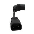 IEC Male C14 to Up Right Angled 90 Degree IEC Female C13 Power Extension Adapter with 18cm IEC 320 90 Degree C13 3 Pin Female to C14 3 Pin Male PDU Power Supply Extension Cord.