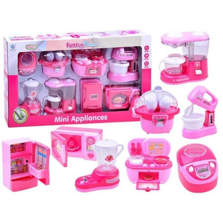 Multi-Functioning 8 Mini Appliances Fun Fun Fantastic Home With LED Light & Sound | Battery Operated