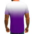 2022 Oversized Men's 3d Gradient T Shirt Casual Solid Color Purple Anime Clothes Hip Hop Printed Clothes. 