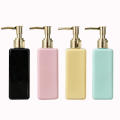 Lightweight Liquid soap dispenser Eco-friendly Leak-proof Transparent Refillable pump bottle Square bathroom accessory for.