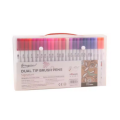 Giorgione 72 Pcs Dual Art Brush Pens Art Markers Set Brush Tip with Fineliner 0.4mm Markers Pen for Writing Drawing Adult Coloring Books Planner Sketch Book Calendar Note. 