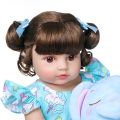 55CM NPK reborn baby doll toddler girl bebe reborn very soft full body silicone doll bath toy.