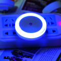 Auto On/Off Mini Wall LED Night Light Round Shape Smart LED Dim light with Light Sensor Bulb Plug & Play for Bedroom, Bathroom Hallway Pathway Toilet Energy-Saving Night Light Nightlight (US plug). 