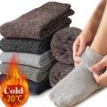 5Pairs Winter Thicken Wool Merino Socks Women Towel Keep Warm Winter Socks Cotton New Year Christmas Gift Russia Socks for Man.