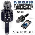 Wireless Bluetooth Microphone Stylish Speaker -BLACK. 