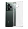 Crystar Clear Back Case Cover for 𝐑𝐞𝐚𝐥𝐦𝐞 𝐆𝐓 𝟔𝐓 𝟓𝐆 / 𝐑𝐞𝐚𝐥𝐦𝐞 𝐆𝐓 𝟔 | Transparent Back Cover | Raised Bumps for Camera & Screen Protection for Realme GT 6T 5G / Realme GT 6 Back Cover. 