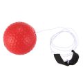 2X Boxing Reflex Speed Punch Ball Sanda Boxer Raising Reaction Force Hand Eye Training Set Stress Reaction Ball Red. 