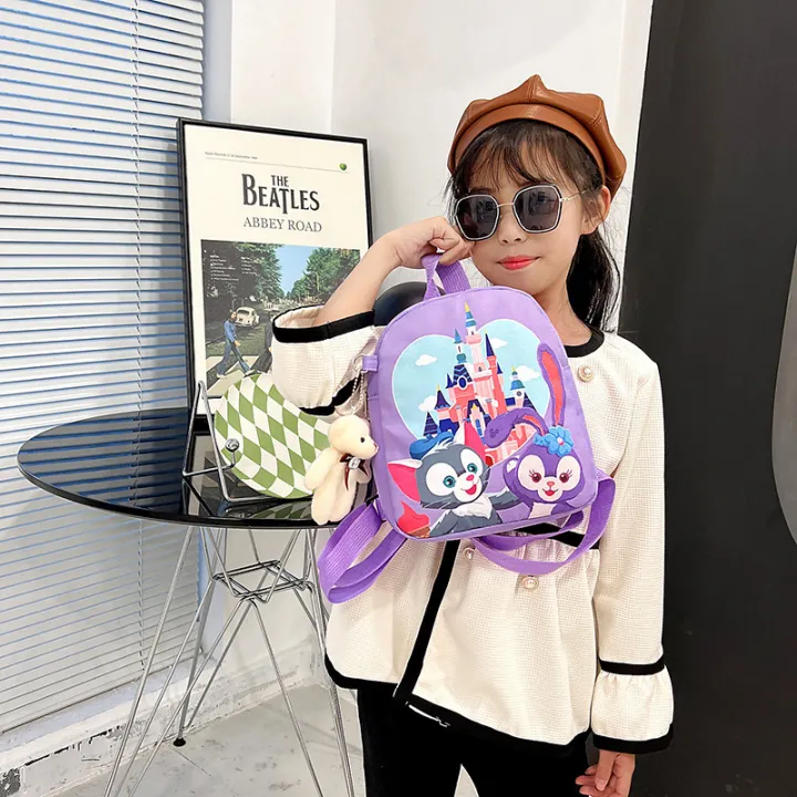 New Cartoon Bear School Bag for Boys and Girls 2-7 Years Old Kindergarten Baby Backpack Cute Creative Lightweight Backpack