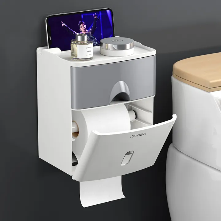 Double%20layer%20multifunctional%20tissue%20box%20roll%20paper%20shaft%20toilet%20free%20punch%20creative%20paper%20drawer%20toilet%20roll%20paper%20tube%20waterproof%20-%20Image%202