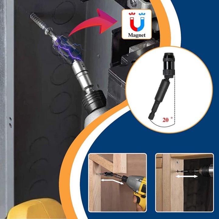2%20Pack%20Pivoting%20Bit%20Tip%20Holder,%20Magnetic%201/4inch%20Hex%20Shank%20(Black)%20-%20Image%202
