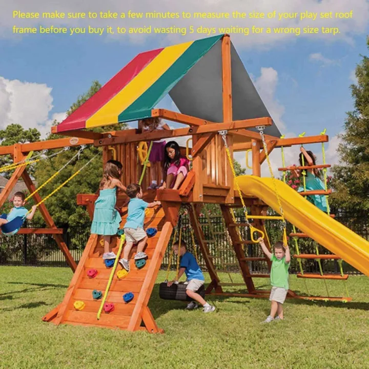 NXFDSIOZ%202Pcs%2052%20Inch%20x%2090%20Inch%20Swing%20Set%20Replacement%20Tarp%20for%20Play%20Set%20Outdoor,%20Multi-Color%20-%20Image%206