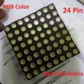2088CDEG RGB LED 60mm DOT Matrix Round Dot 8x8 5mm RGB LED 24 Pin Leads Common Anode 7 Segment Display For Panel Moving Text Massage Arduino - Multi Plug - Multi Plug. 