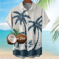 Hawaiian Shirts For Men Summer Beach Vacation Short Sleeve Shirts Fashion Print Lapel Oversized Shirt Top Casual Holiday Clothes. 