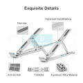DoomHot Lap-top Stands Foldable Aluminium Lap-tops Stand Portable 6-Level Height Adjustable Holder Notebook Stand Air Flow Cooling Ergonomic Design Stands for 10 -15.6 Inch PC Computer Accessories. 