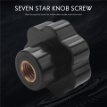 XHHDQES 10 Pcs M10 10mm Dia Thread Black Plastic Star Head Clamping Knob Grip. 