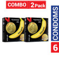 Panther - Dotted Banana Flavored Condom - Combo Pack - 2 Packs - 3x2=6pcs. 