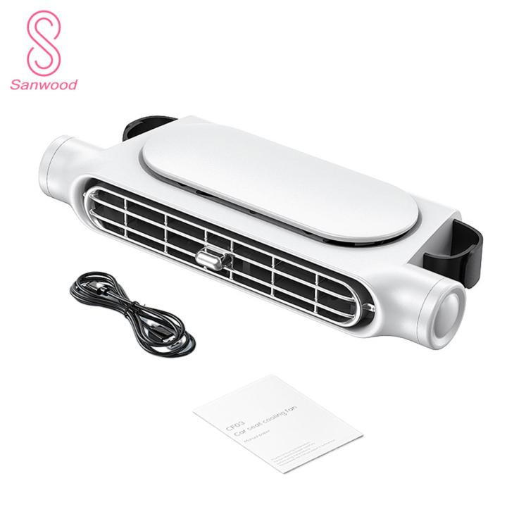 Car Seat Fan Portable Usb Car Cooling Fan with Adjustable Speed for Rear Headrest Easy to Install Bladeless Electric Air Circulation Fan Summer Car Cooling Device
