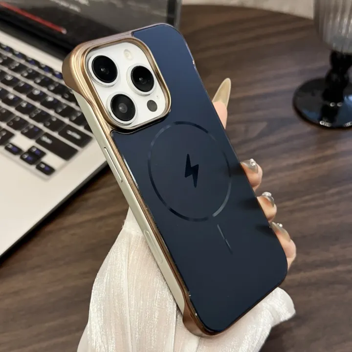 HOCE%20AG%20Frameless%20Magnetic%20Cases%20For%20iPhone%2017%2016%2015%2014%2013%2012%20Pro%20Max%2014%2015%2016%20Plus%20MagSafe%20Phone%20Case%20Shockproof%20Ultra%20Thin%20Hard%20Back%20Cover%20-%20Image%202