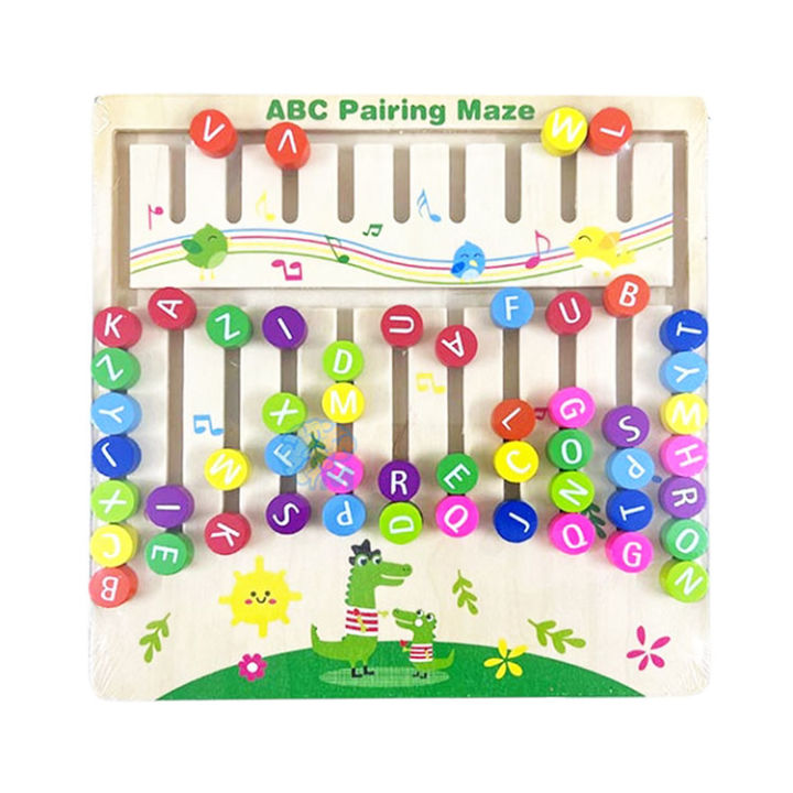 Alphanumeric Walk Maze Wooden Educational Game Toy