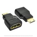 Mini HDMI male to HDMI female adapter converter. 