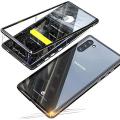 360 Full Case For Samsung Galaxy Note 10 Magnetic Metal Bumper back Tempered Glass Cover For Samsung note 10 Case.
