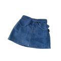 Cutemily Spring/Summer Baby Girls Kids Cute Denim Skirt Short Skirt Female Treasure Bow Lace-up Shorts Skirt. 