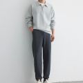 Casual Polo Collar Sweater Men Autumn Long Sleeve Lapel Zipper Polo Shirts For Mens Clothes Fashion Solid Color Knitting Jumpers. 