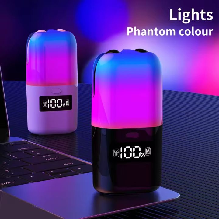 TF23%20Pro%202%20in%201%20TWS%20Earphones%20Bluetooth%20Speaker%20Colorful%20RGB%20LED%20Light%20Earphone%20Noise%20Cancelling%20Headphones%20True%20Wireless%20Earbuds%20-%20Image%204