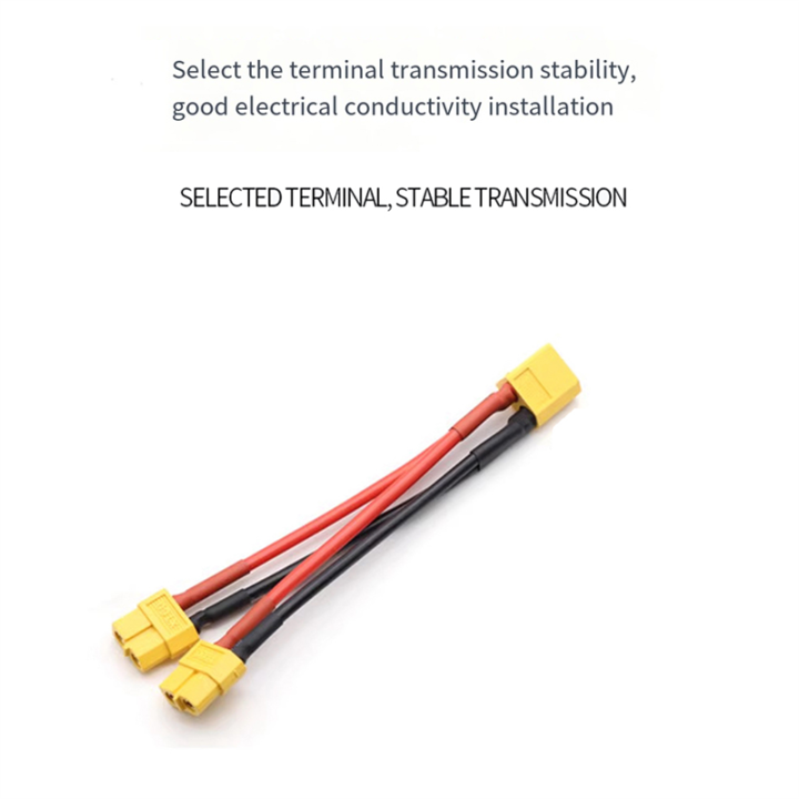XT60%20Parallel%20Battery%20Connector%201%20Male%20to%202%20Female%20Cable%20Dual%20Extension%20Y%20Splitter%2014AWG%20Silicone%20Wire%20for%20RC%20Battery%20Easy%20to%20Use%20-%20Image%203