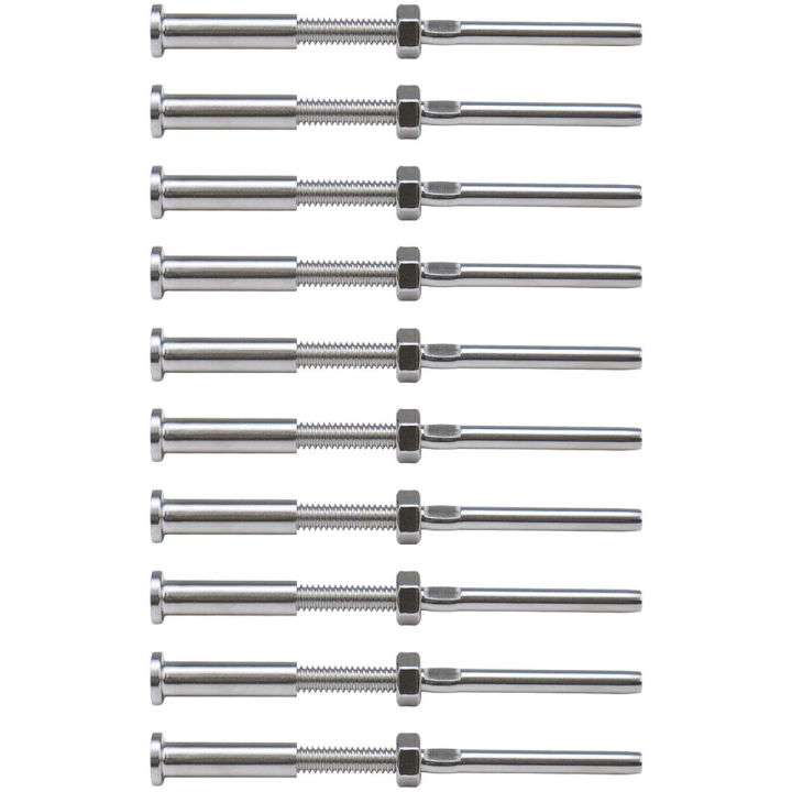 Practical%20product%20Stemball%20Swage%20and%20Invisible%20Hex%20Head%20Threaded%20Stud%20Tension%20End%20Fitting%20Terminal%20Combination%20Pack%20for%201/8%20Inch%20Cable%20Railing%20Kit%20System,T316%20Marine%20Grade%20Stainless%20Steel%2010%20Pairs%20-%20Image%207