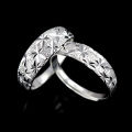 Weihua silver-plated rings wholesale couple rings temperament women's hands decorated with stars women's rings opening men and women.