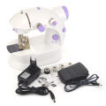 Mini Sewing Machine - Dual Speed Portable Mini Electric Pedal Double Threads Rewind Swing Machine. 
