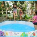 Kids Baby Children Inflatable Swimming Pool Bath Tub Portable Outdoor Summer Water Fun Play Toy (6 Feet / 5 Feet). 