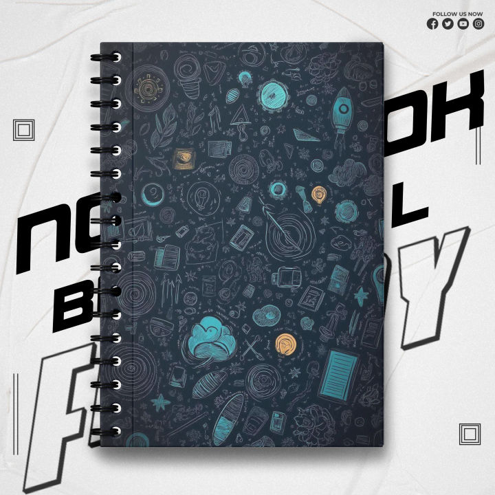 Notebook Research Particles Scientific Blue Theme Design Writing ...