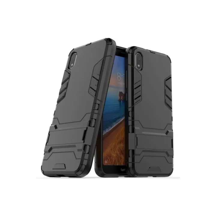 For Xiaomi Redmi 7A Case Shockproof Armor Rubber Silicone Hard PC Phone Case Back Cover With Stand