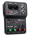 TEYUN Q-12 Professional Audio Sound Card with Monitor Electric Guitar Live Broadcast Recording for Studio Singing Computer PC. 