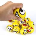 6.3cm Stress Ball Novetly Emoji Squeeze Ball Exercise Stress Ball Pu Rubber Toy-1 Pcs. 