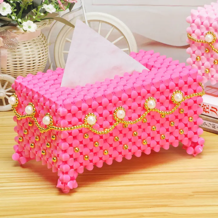 diyHandmade%20Bead%20String%20Tissue%20Box%20Material%20Package%20Woven%20Living%20Room%20Home%20Scattered%20Beads%20Acrylic%20European%20Noble%20Paper%20Extraction%20Box%20-%20Image%204